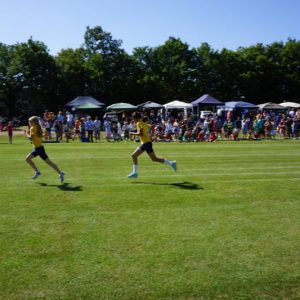 children running outdoors