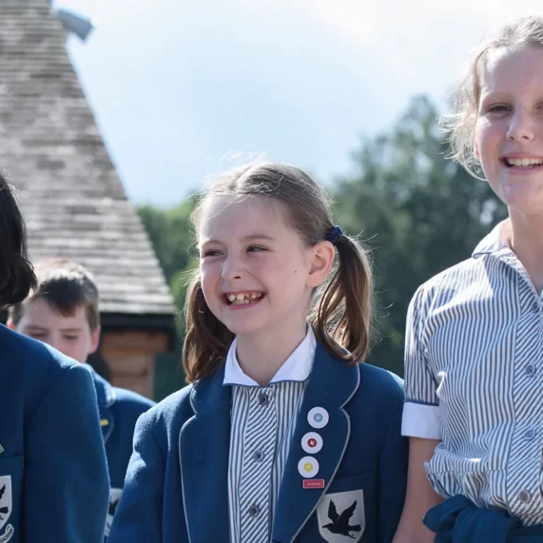 girls smiling