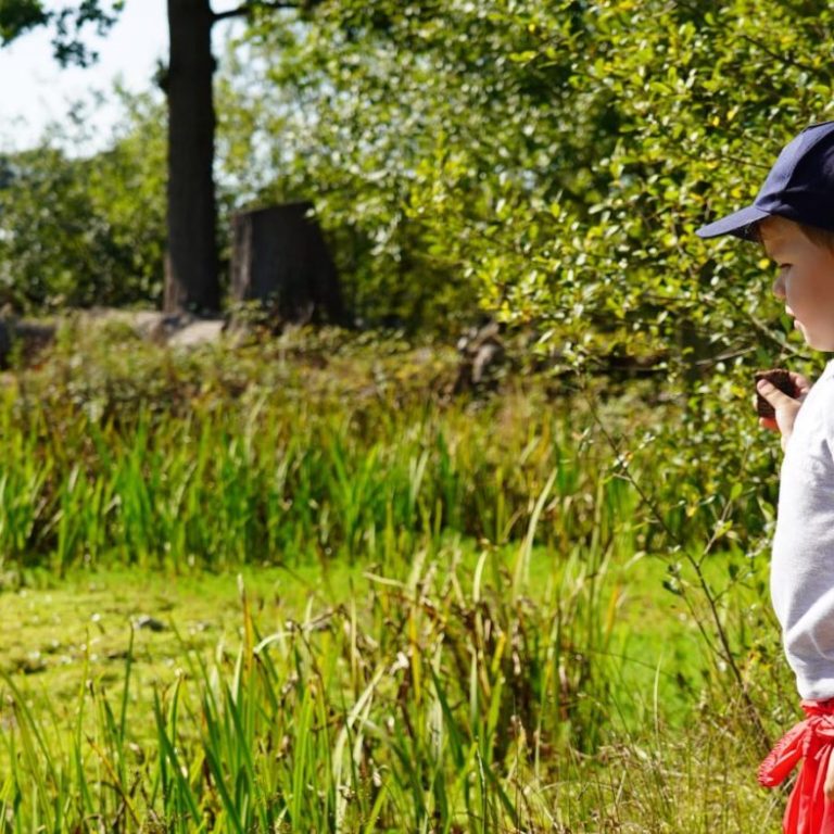 boy near a pond