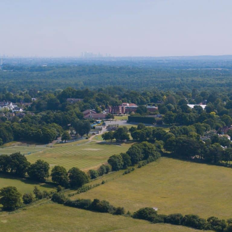 Birds eye view of the school