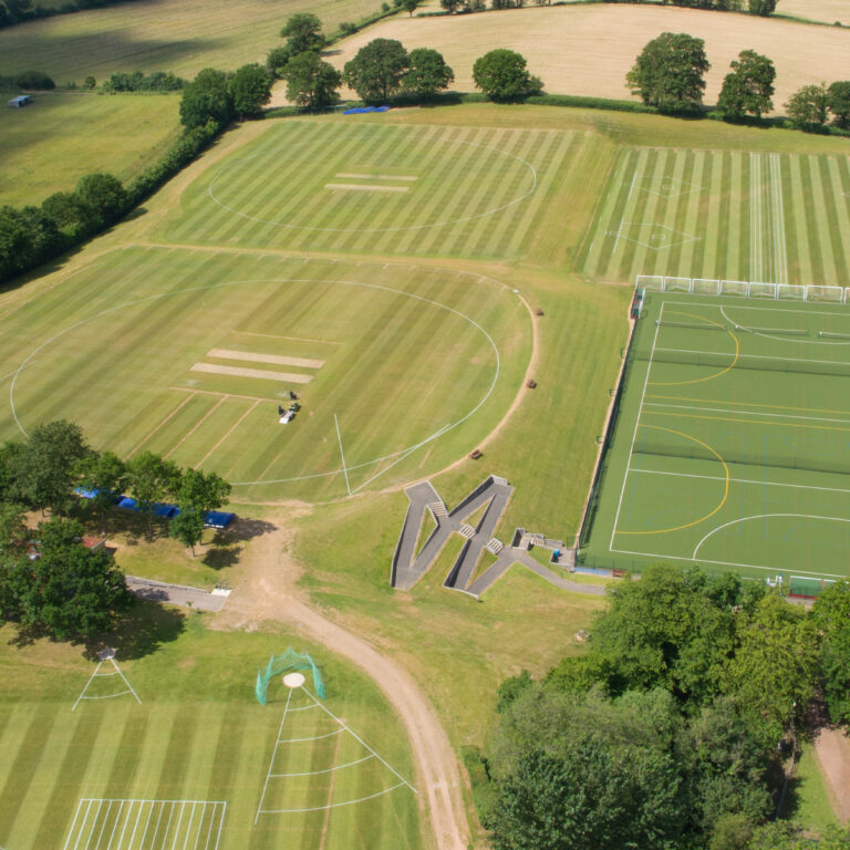 field aerial view